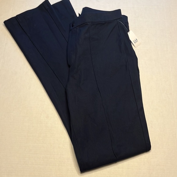 NWT GAP High Rise BiStretch Flare Pants navy new - Picture 4 of 9